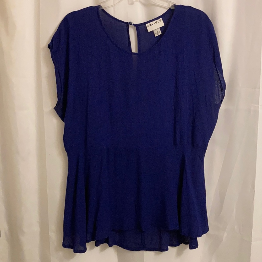 Ava & Viv high-low peplum top